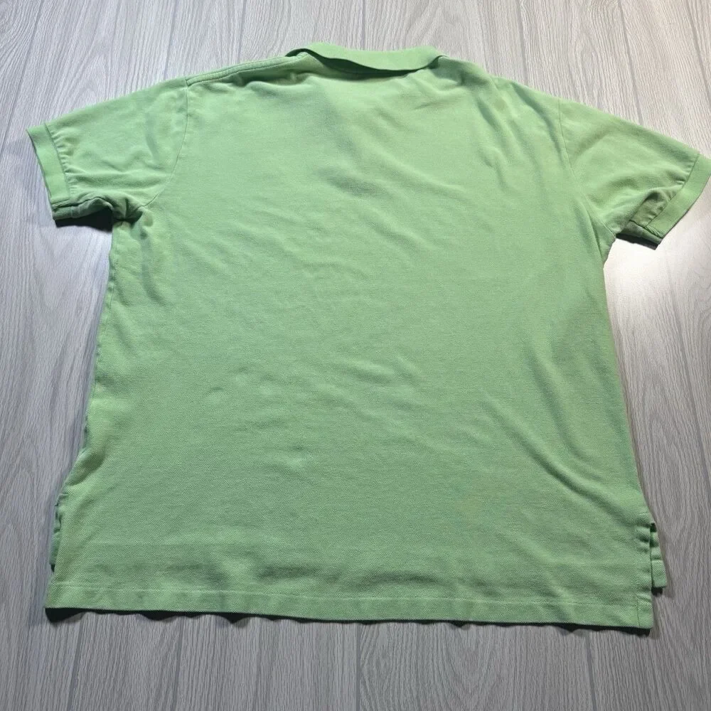 Vintage Polo Ralph Lauren Golf Shirt Mens XL Lime Green Pony Logo Preppy Classic